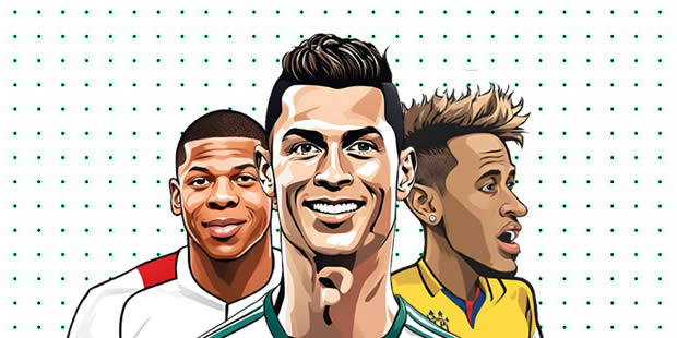 Desenhos de Jogadores de Futebol para imprimir e pintar