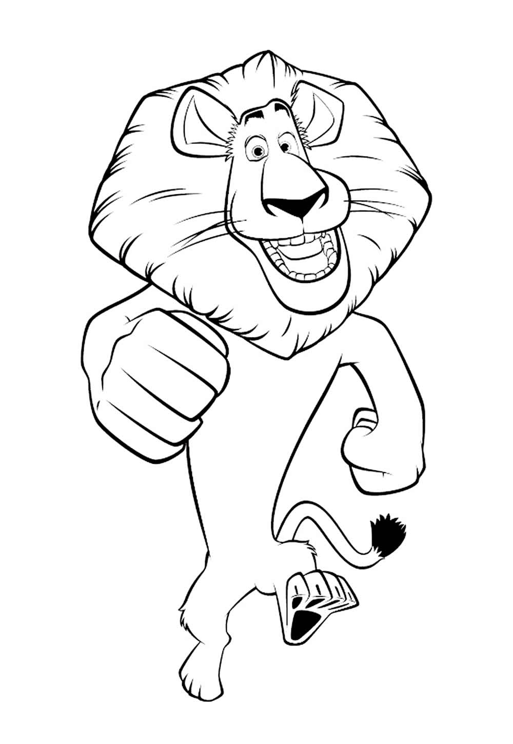 Desenho de Madagascar para colorir