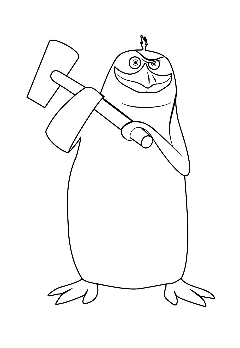 Desenho dos Pinguins para colorir - Madagascar