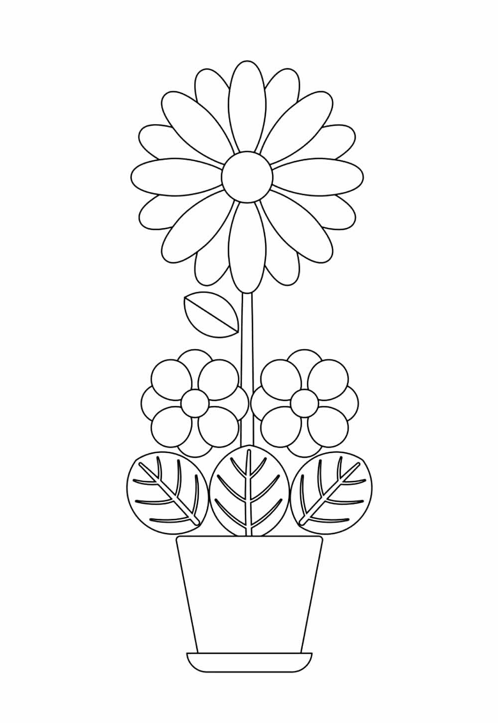 Desenho de Flor para colorir