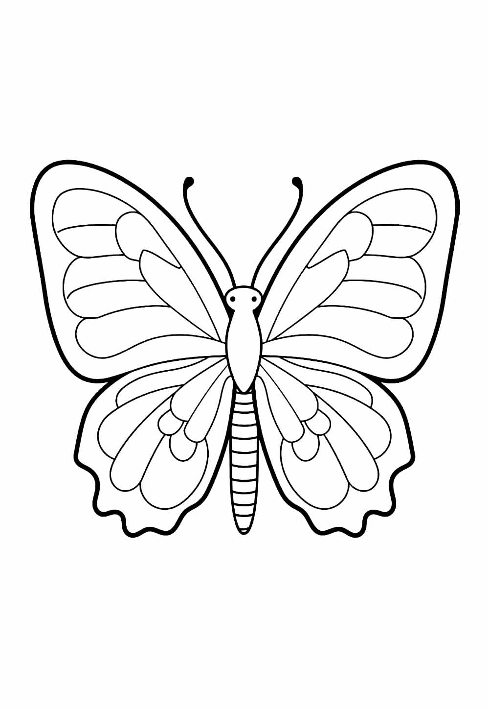 Desenho de Borboleta para pintar