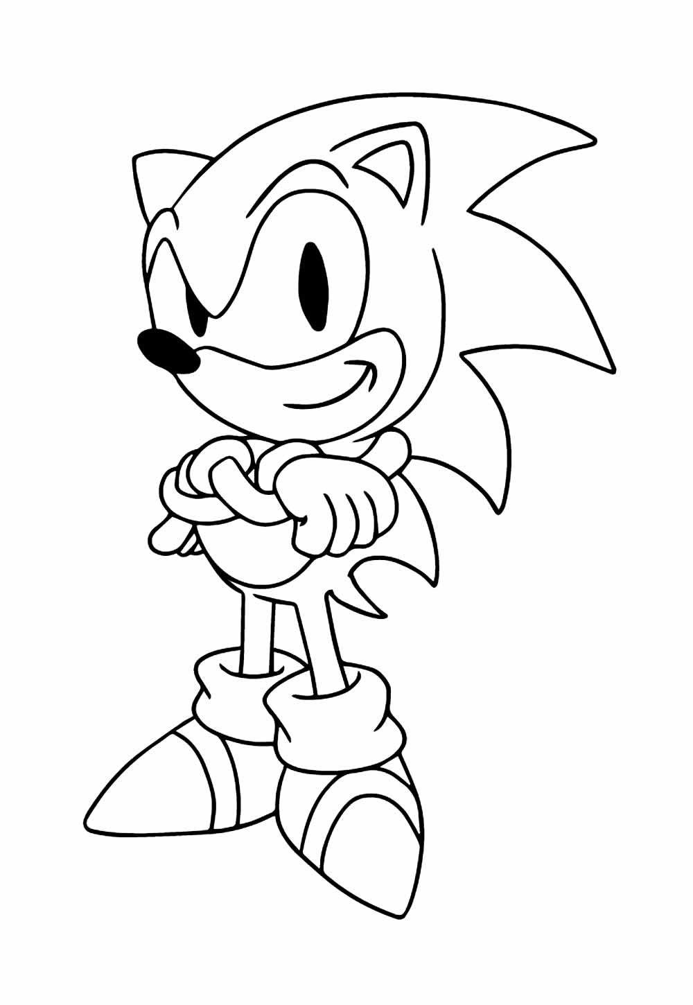 Desenho do Sonic para colorir