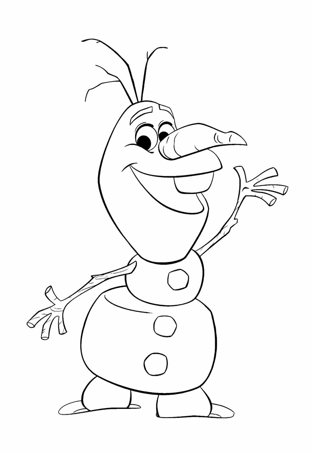 Desenho do Olaf para colorir