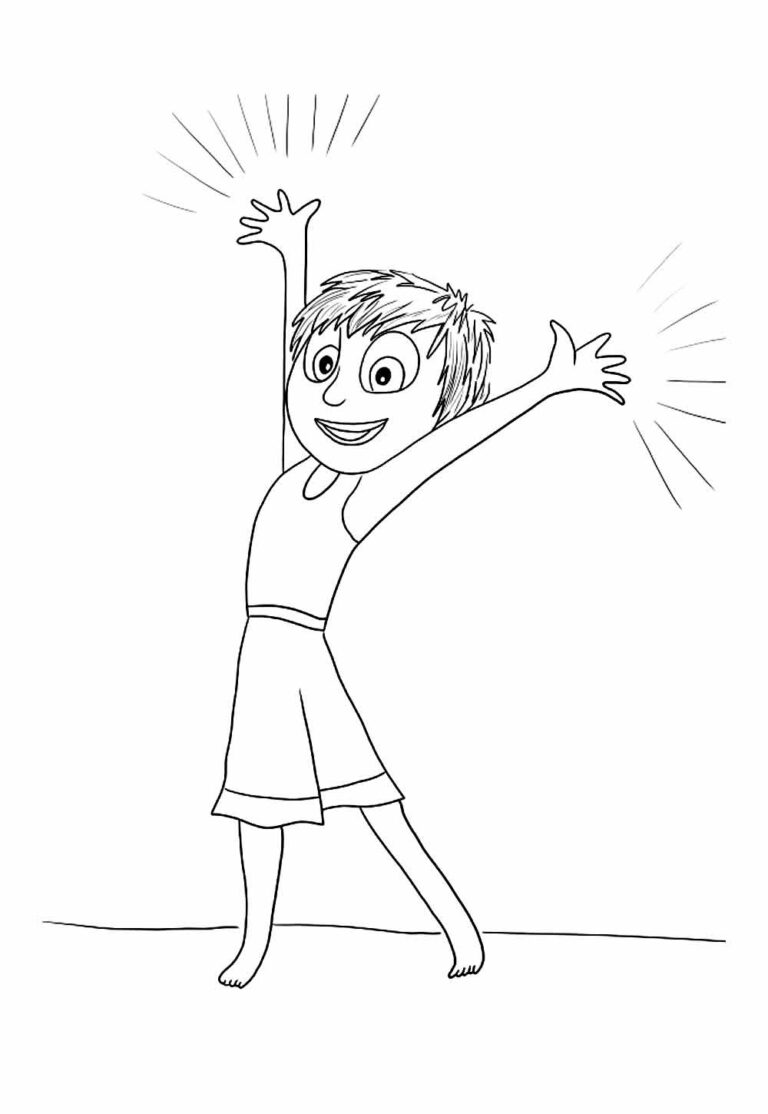 Desenhos da Alegria de Divertida Mente para Colorir - Tudo Para Colorir
