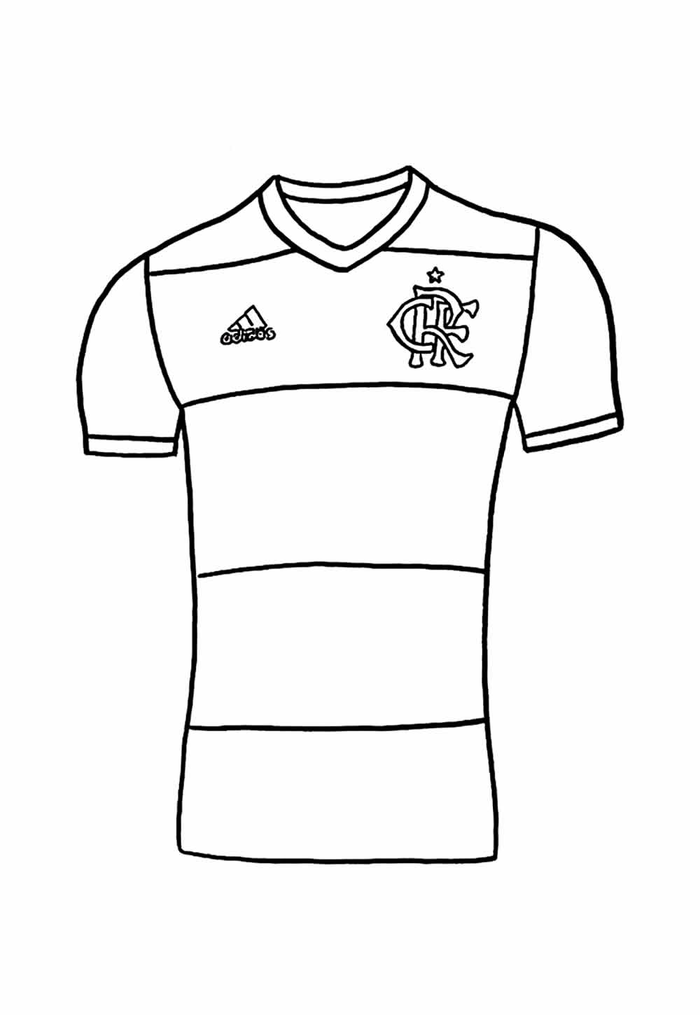 Desenho para colorir Flamengo - Camisa