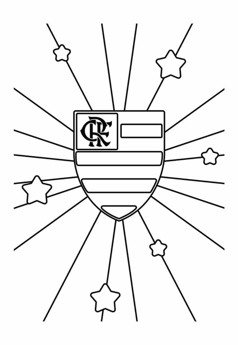 Desenhos do Flamengo para Colorir e Pintar - Tudo Para Colorir
