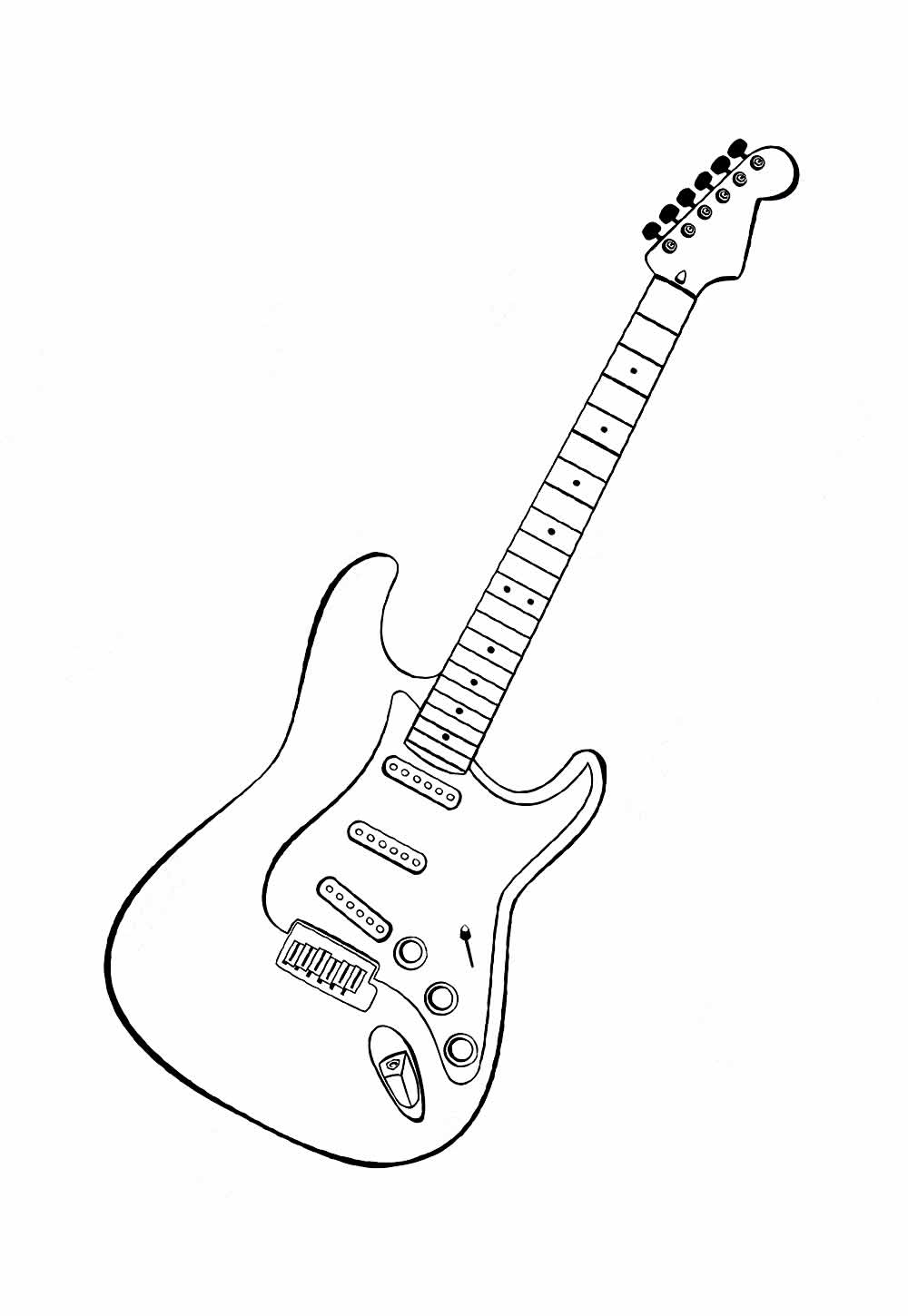 Desenho de Guitarra para colorir