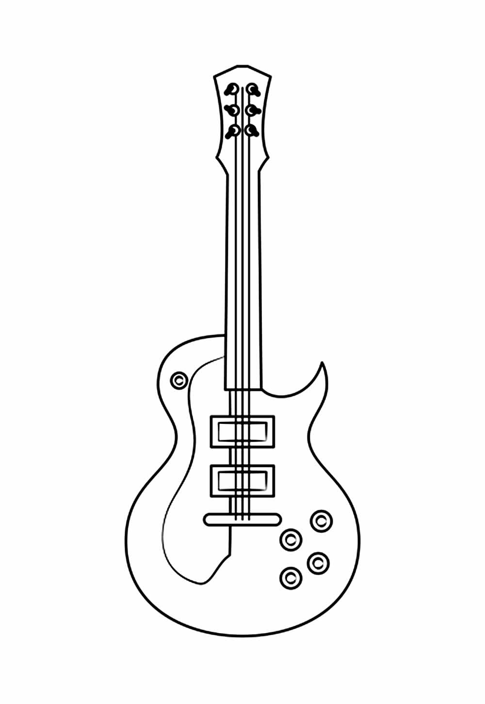 Desenhos Guitarra Colorir