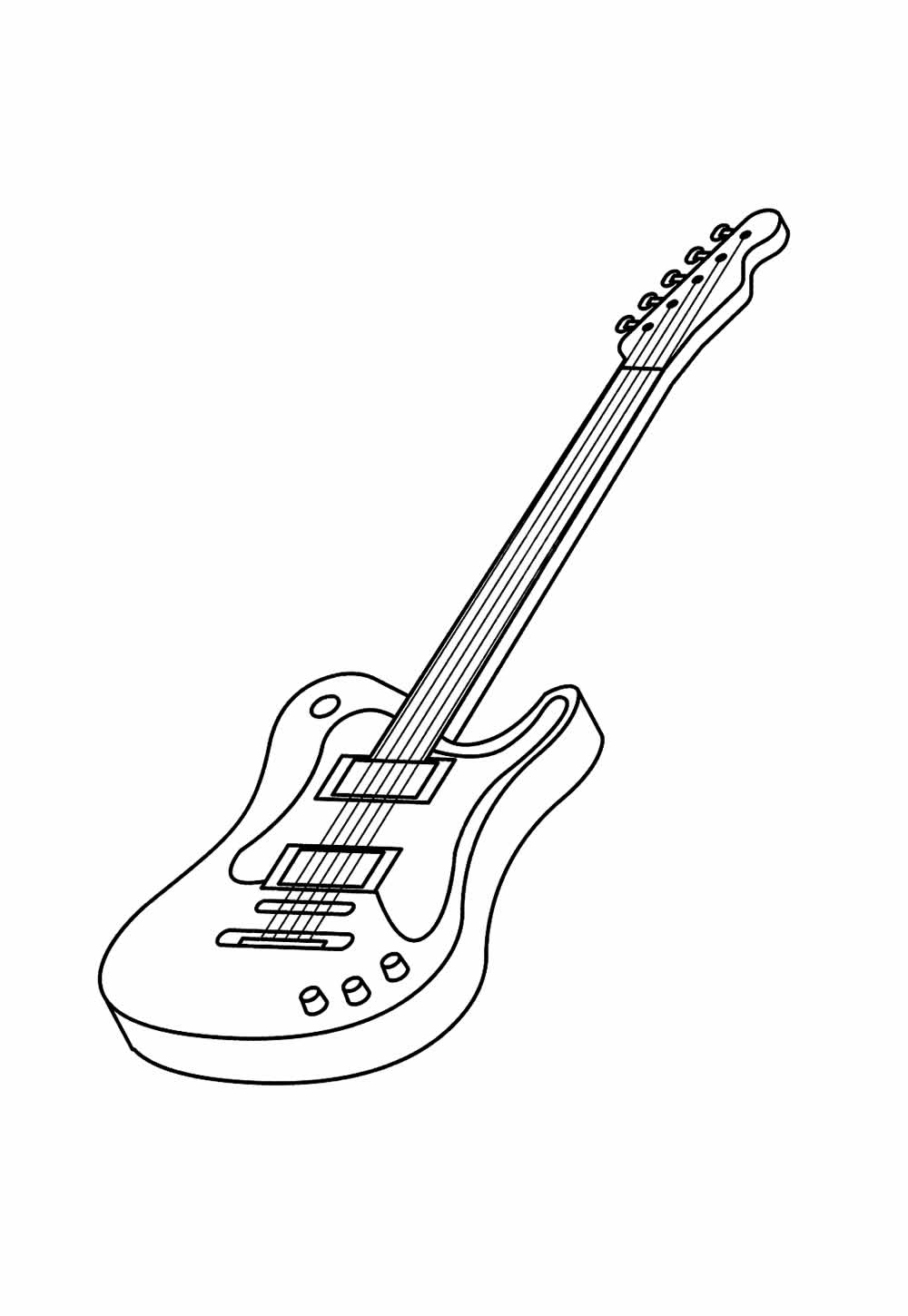 Desenho Guitarra Colorir