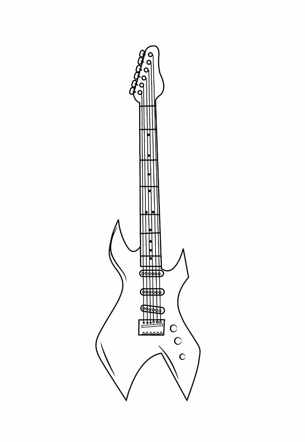 Desenho Guitarra Colorir