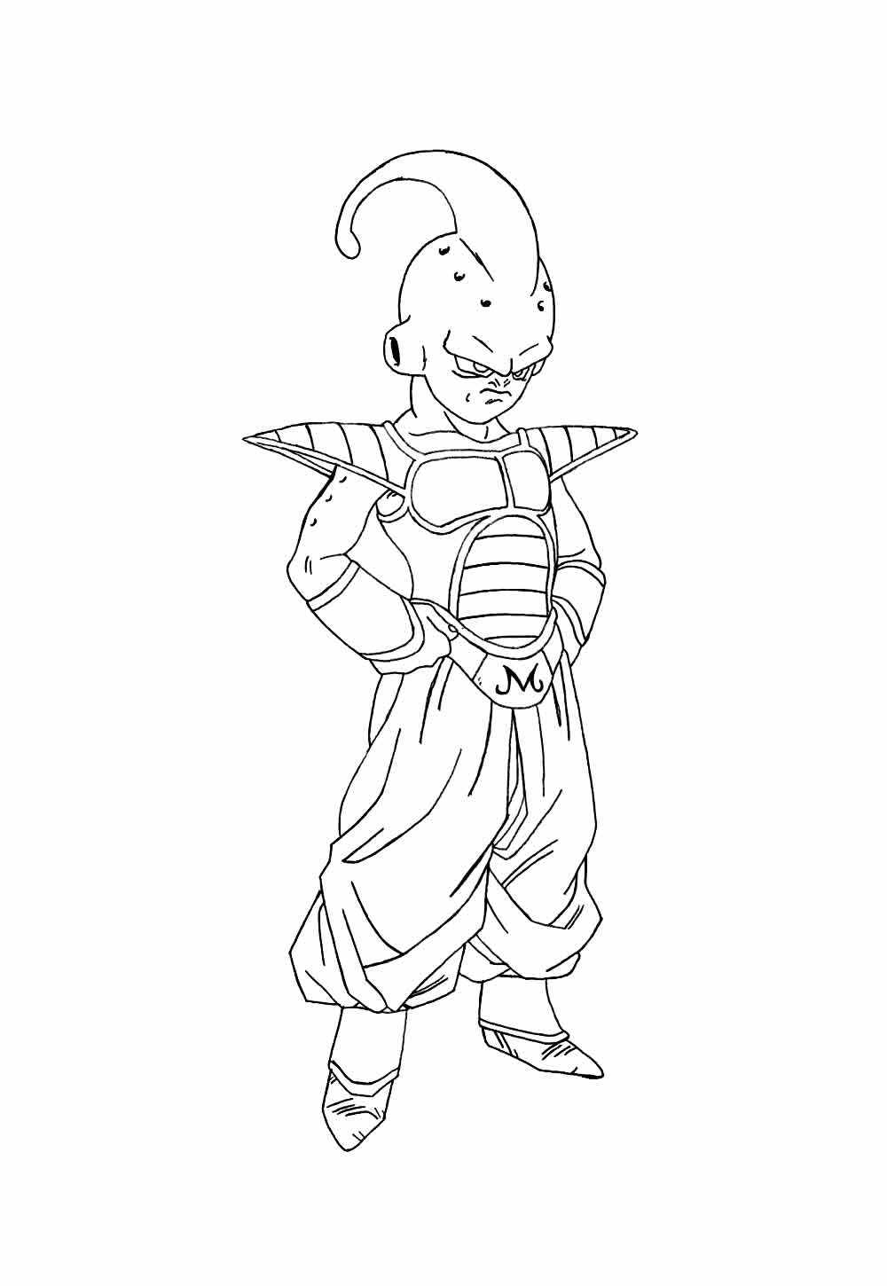 Desenho de Majin Boo para pintar