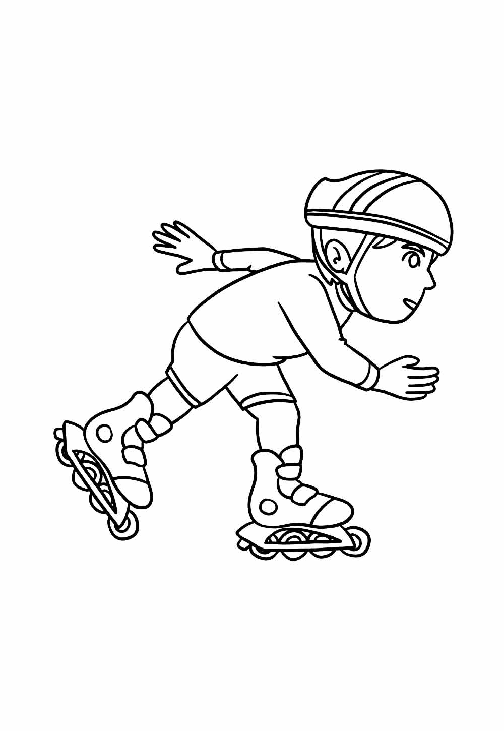 Desenho para colorir e pintar de Patins