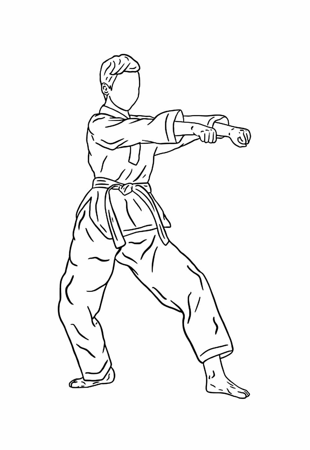 Desenho para pintar - Taekwondo