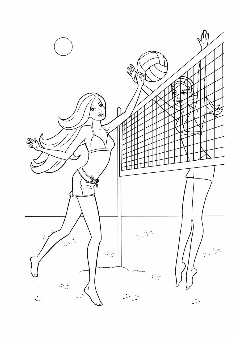 Imagem de Vôlei para pintar - Barbie