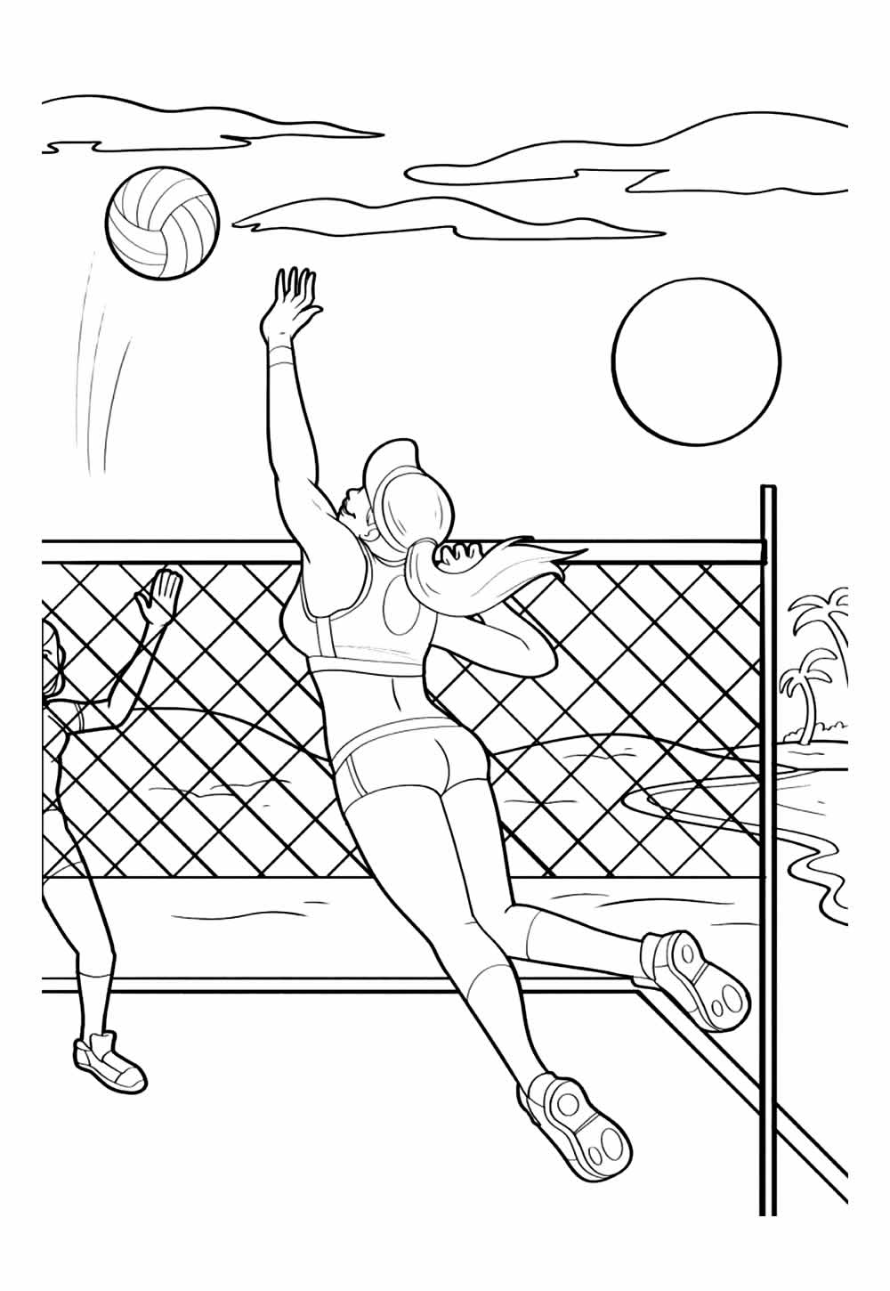 Desenho para colorir - Voleibol