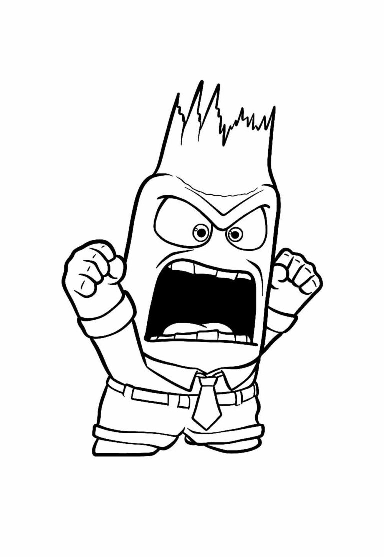 Desenhos do Raiva de Divertida Mente para Colorir - Tudo Para Colorir