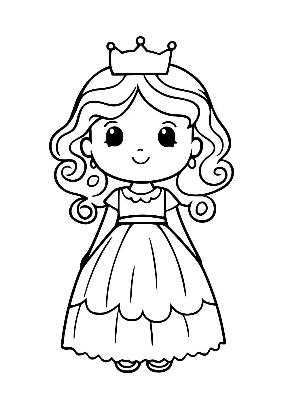 Desenho de Princesa para colorir