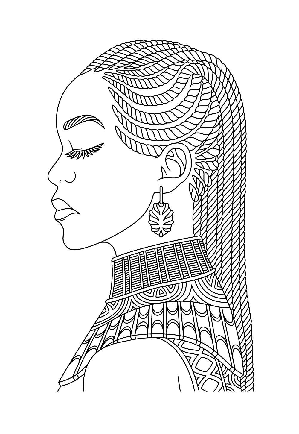 Desenho de Princesa Africana