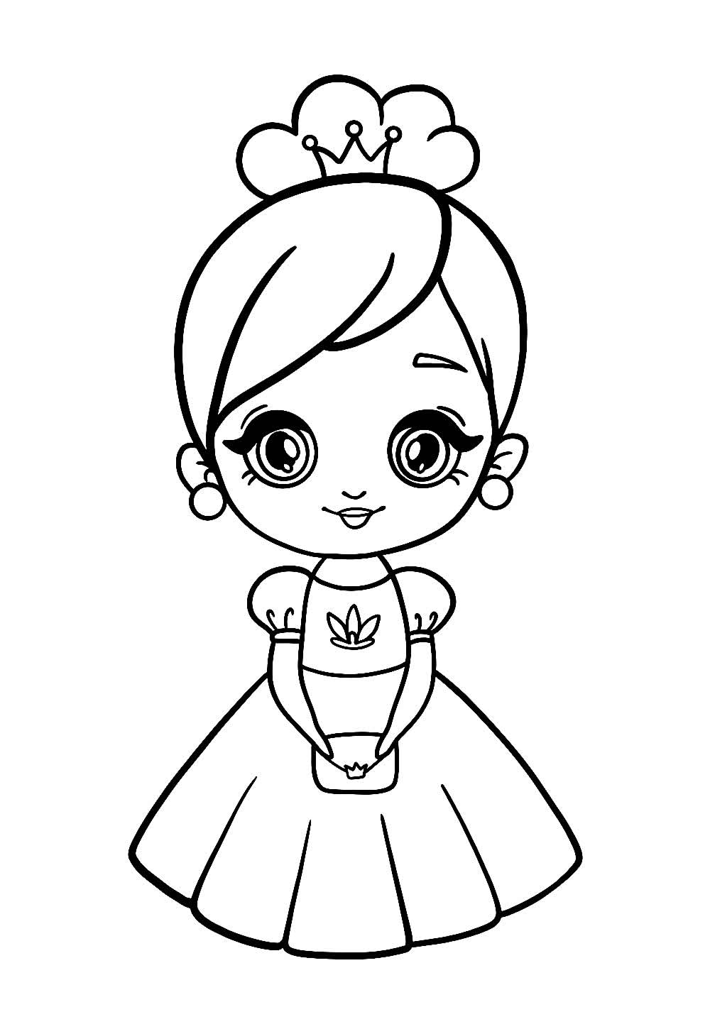 Desenho Colorir Princesa