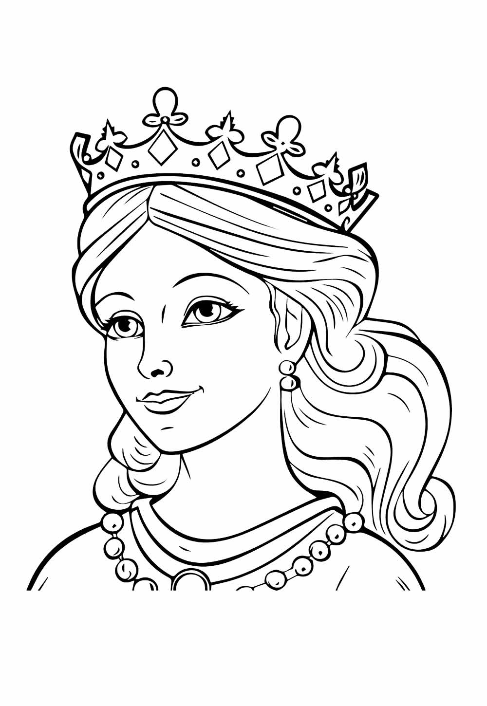 Desenho de Rainha para colorir