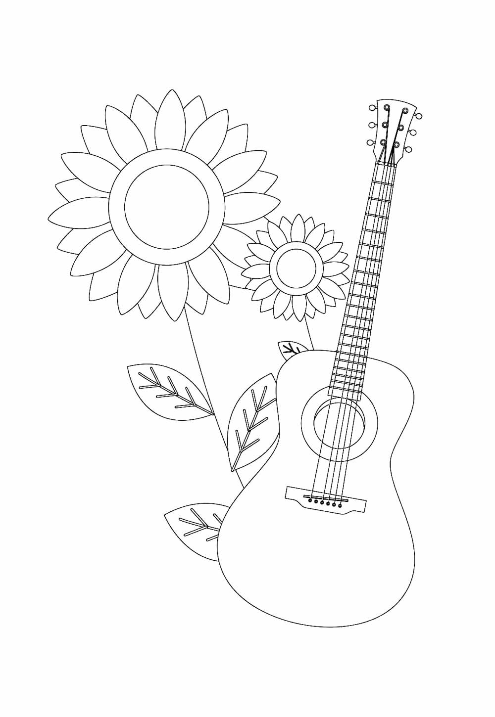 Desenho para colorir de Música