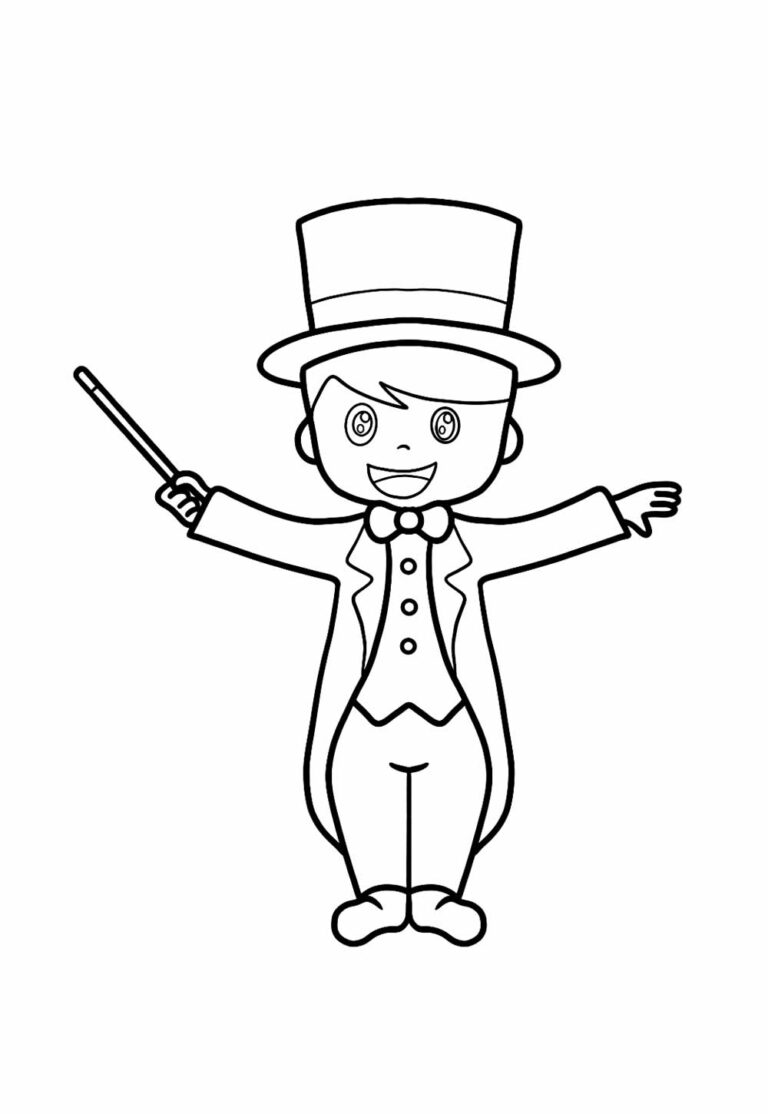 Desenhos de Mágico para Colorir e Pintar - Tudo Para Colorir