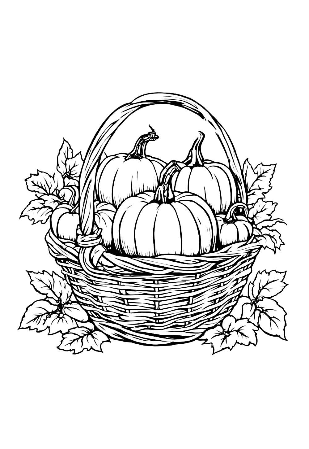 Desenho para Pintar de Abóbora