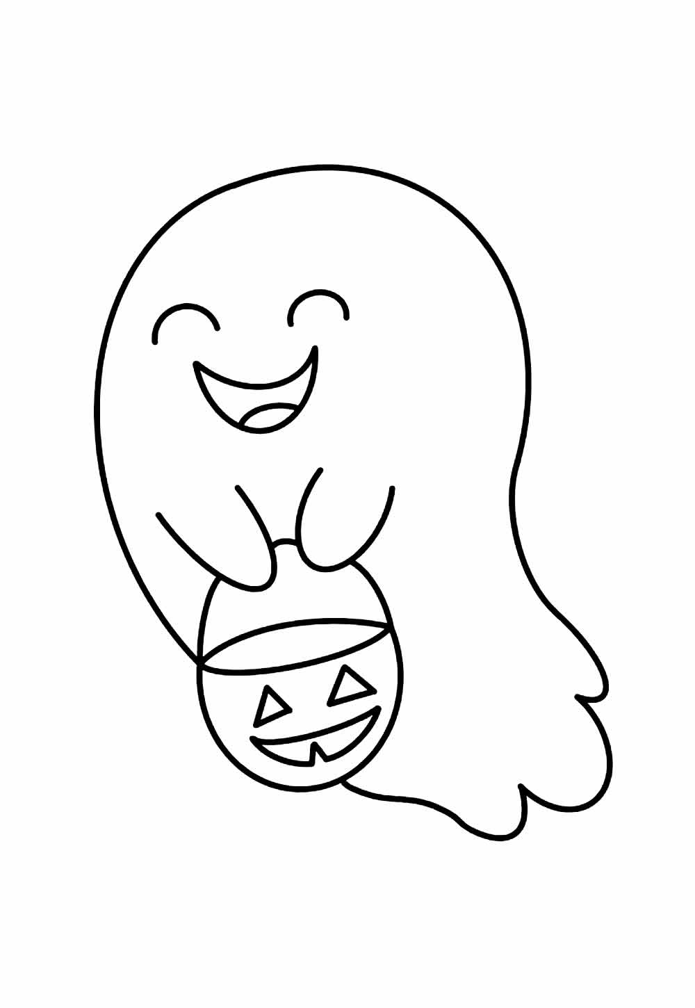 Desenho de Fantasma para imprimir e colorir