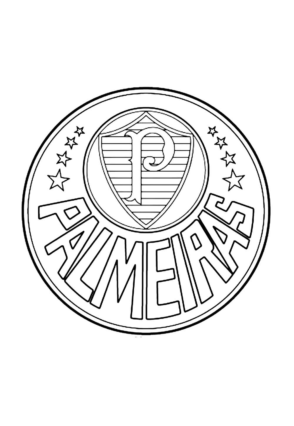 Escudo do Palmeiras para colorir