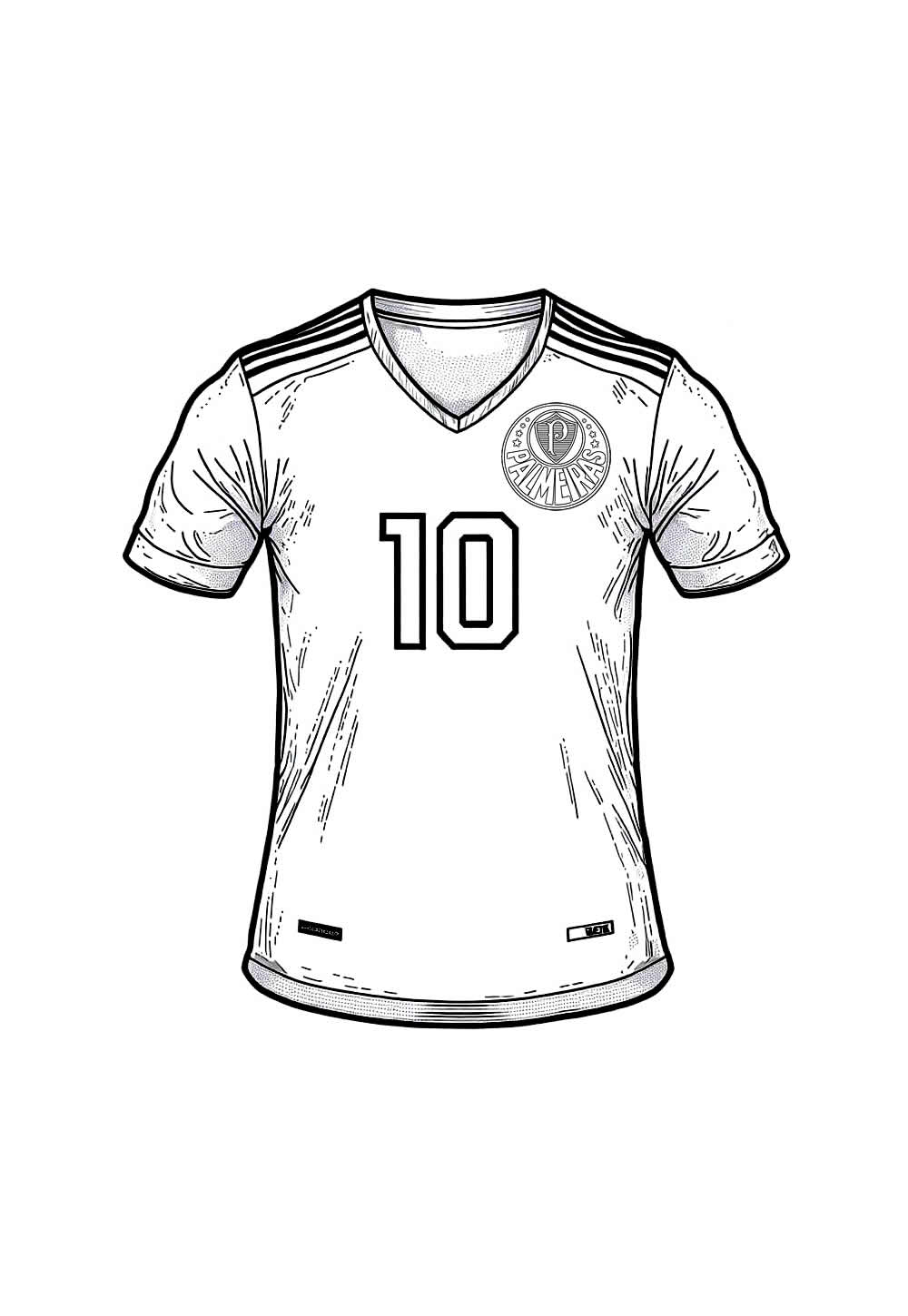 Desenho de Camisa do Palmeiras para colorir