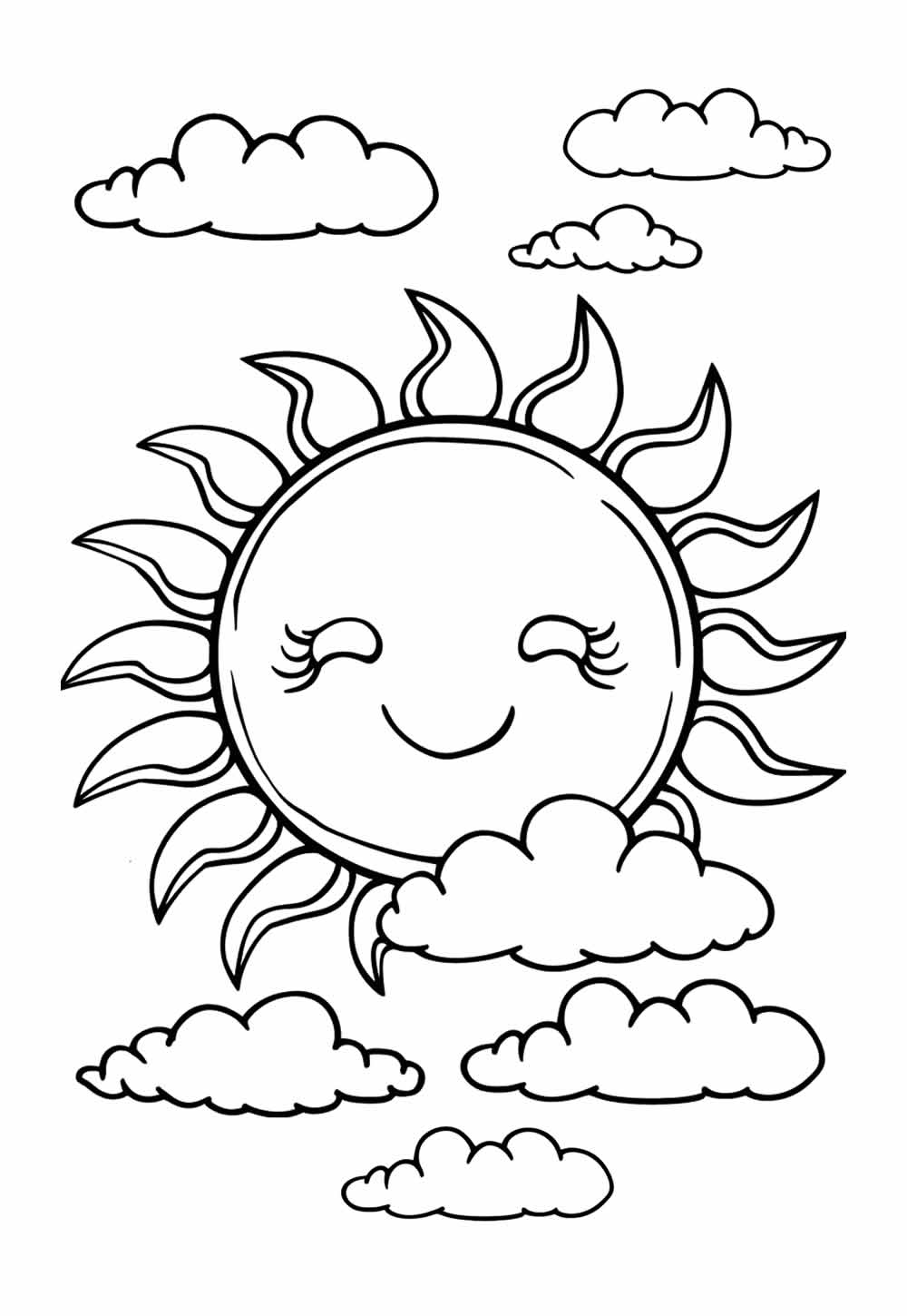 Desenhos para colorir Sol