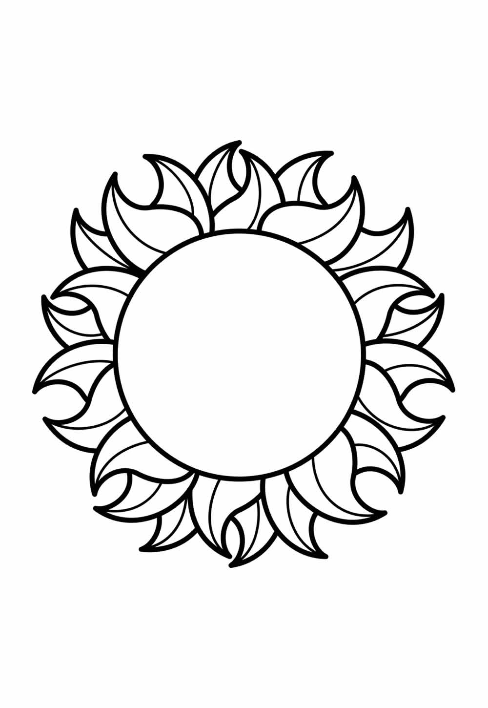 Desenho para colorir de Sol