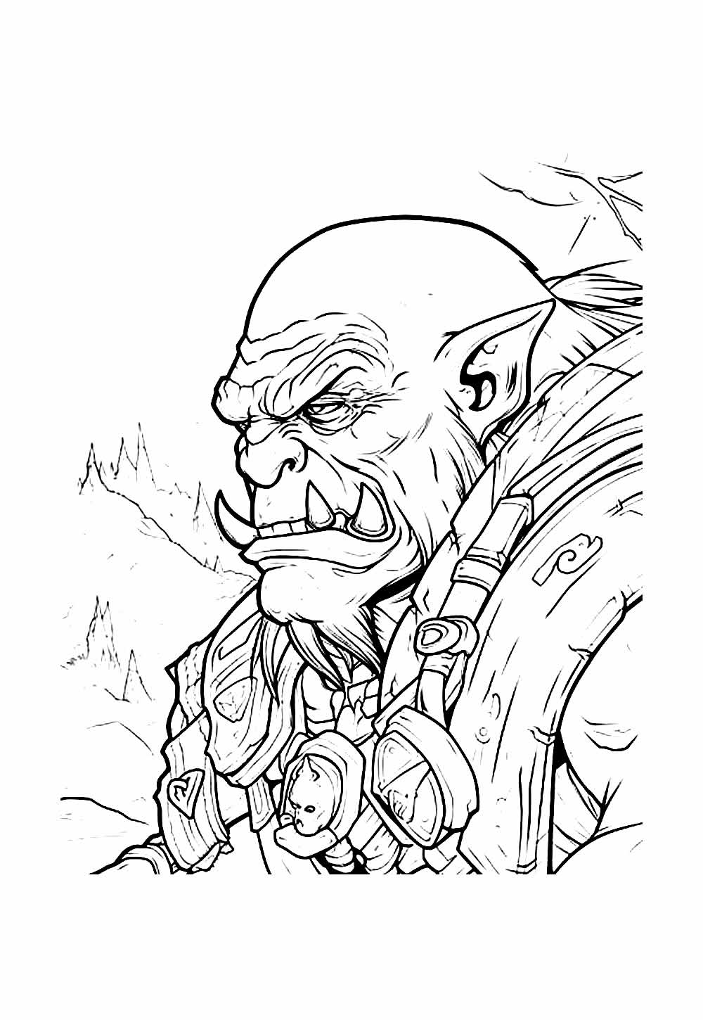 World of Warcraft - Desenho para pintar - Orc