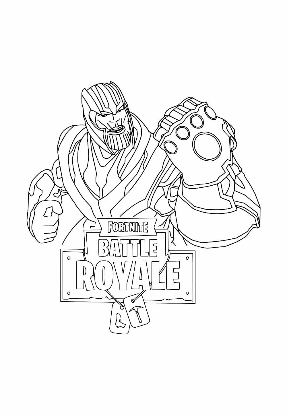 Desenho Thanos Fortnite