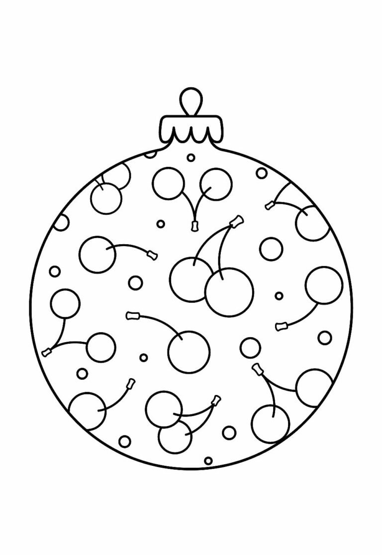 Desenhos de Bola de Natal para Colorir e Pintar - Tudo Para Colorir