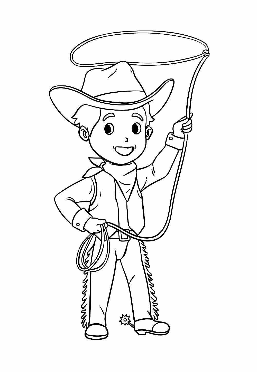 Desenho de Cowboy para imprimir