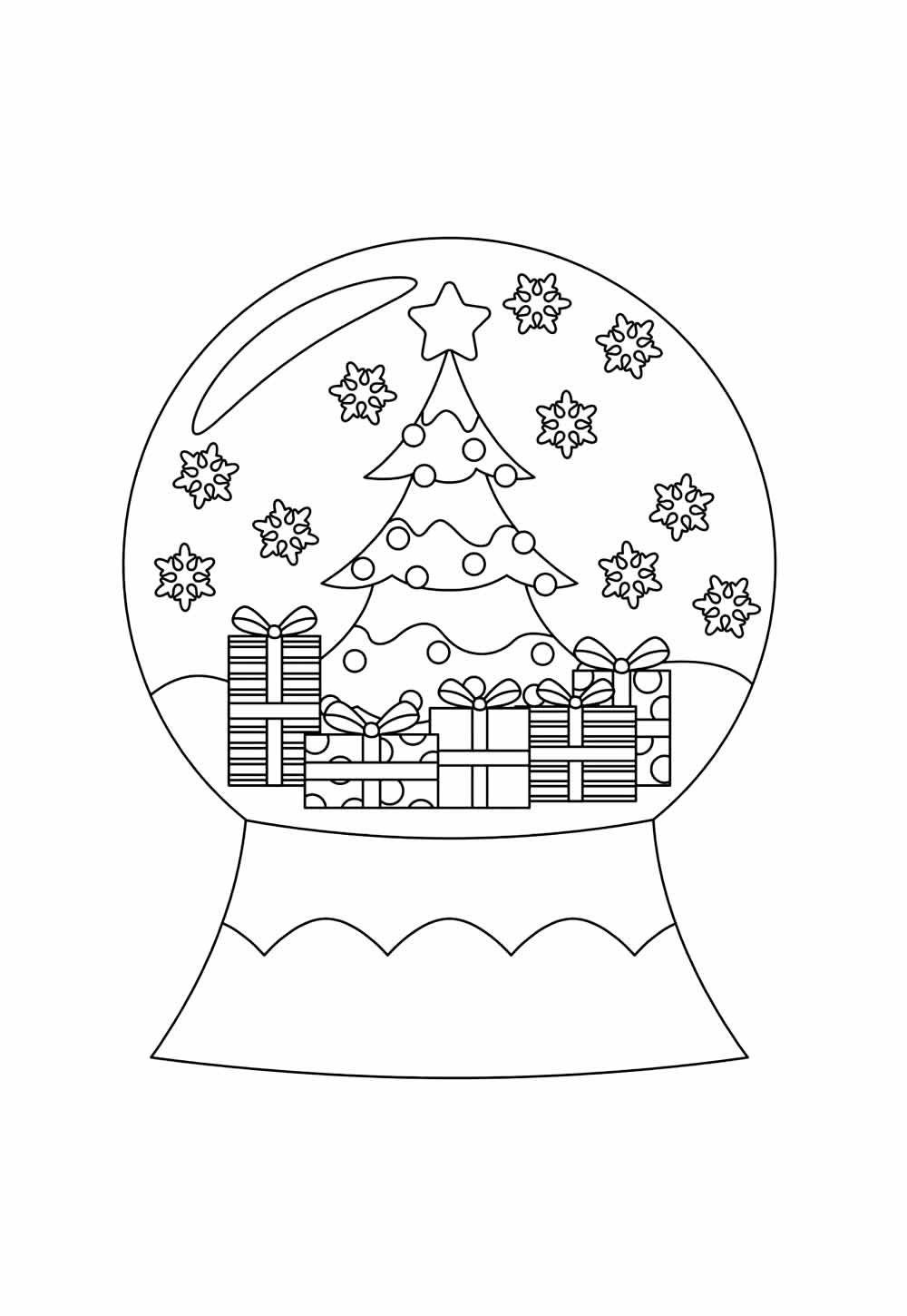 Desenho de Globo de Natal para colorir