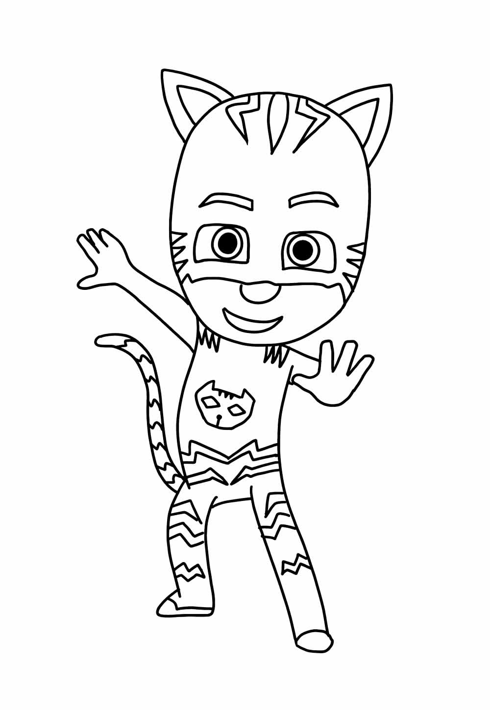 Desenho de Menino Gato para colorir