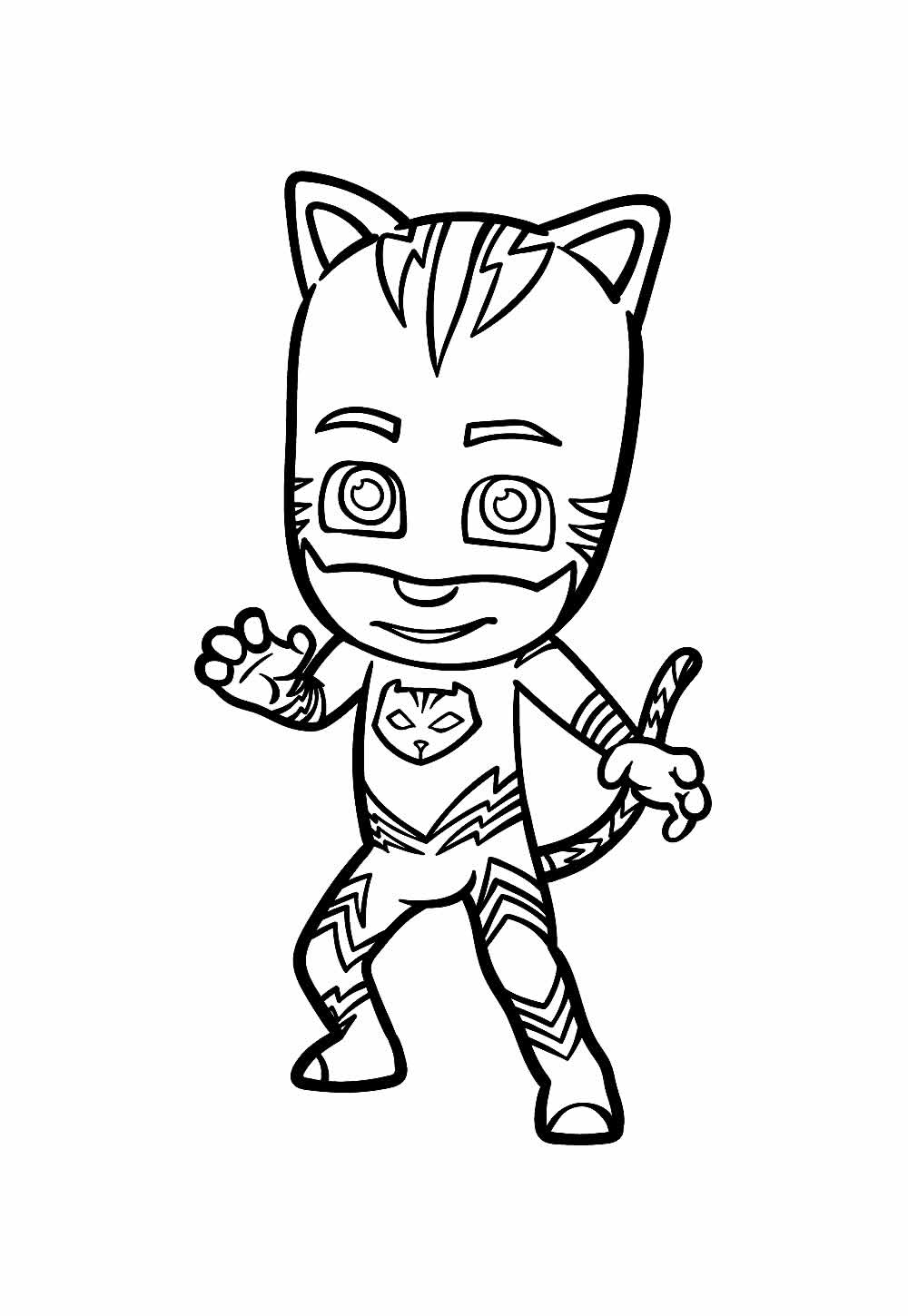 Desenho de PJ Masks para colorir