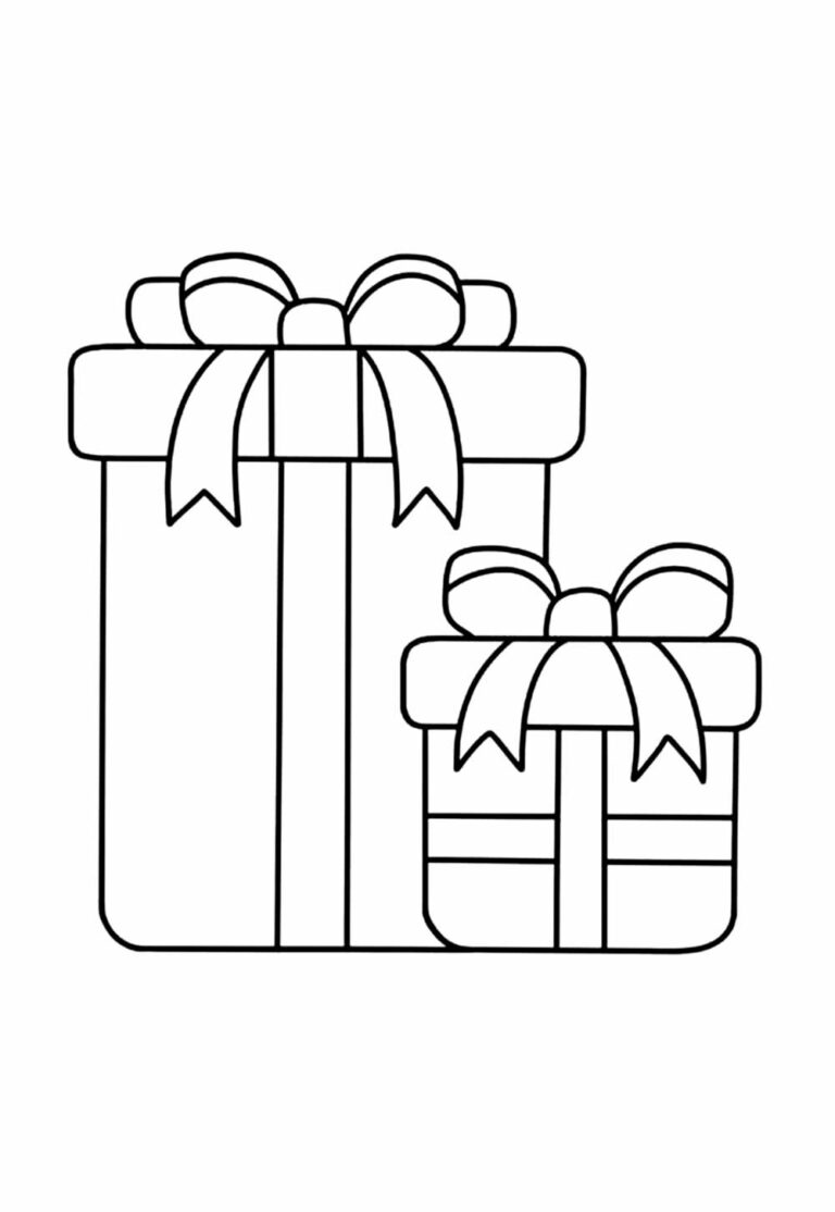 Desenhos de Presentes de Natal para Colorir - Tudo Para Colorir