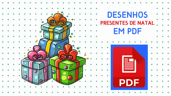 Desenhos de Presentes de Natal em PDF