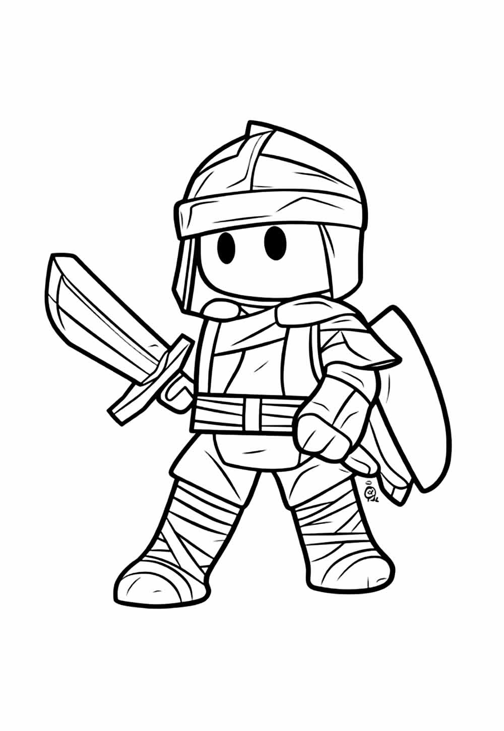 Desenho Roblox Pintar Guerreiro