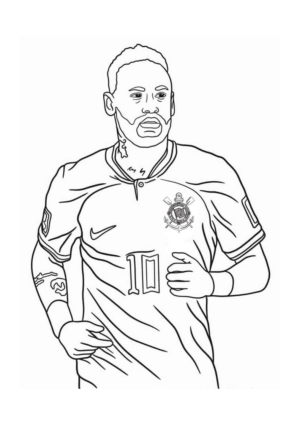 Desenho do Corinthians para colorir - Neymar