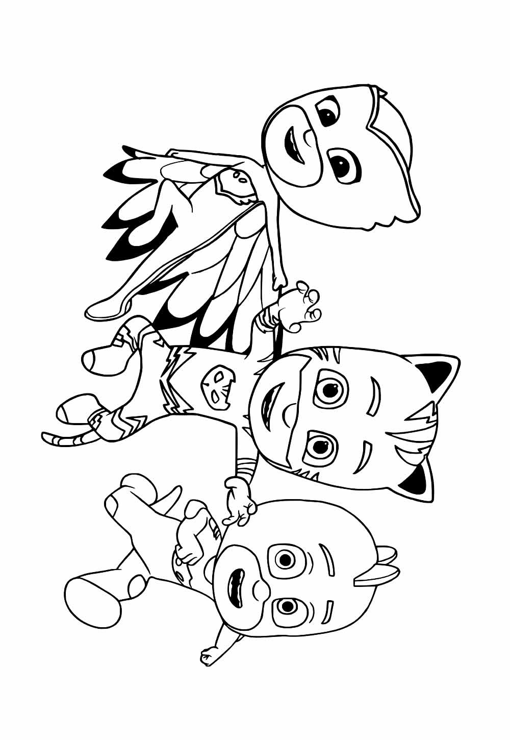 Desenho de PJ Masks para pintar