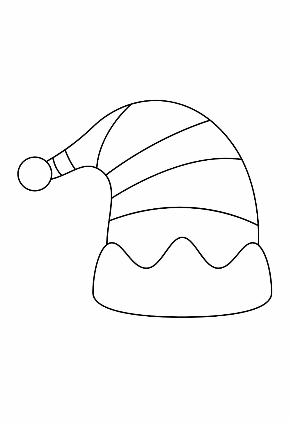 Gorro de Papai Noel para colorir