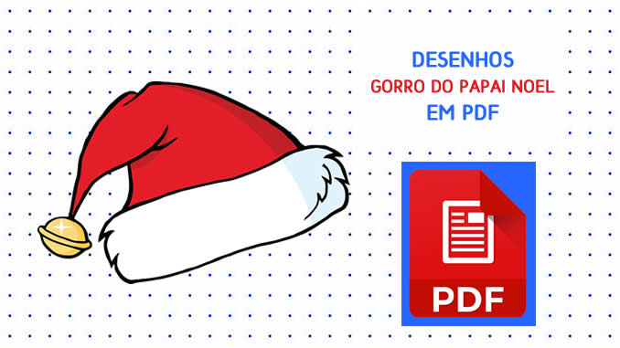 Desenhos do Gorro de Papai Noel em PDF