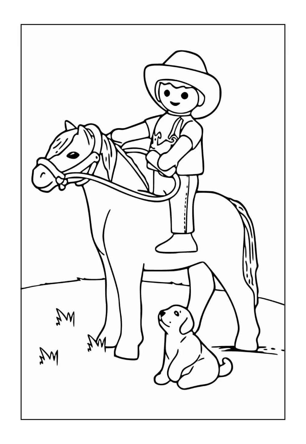 Desenhos de Playmobil para colorir