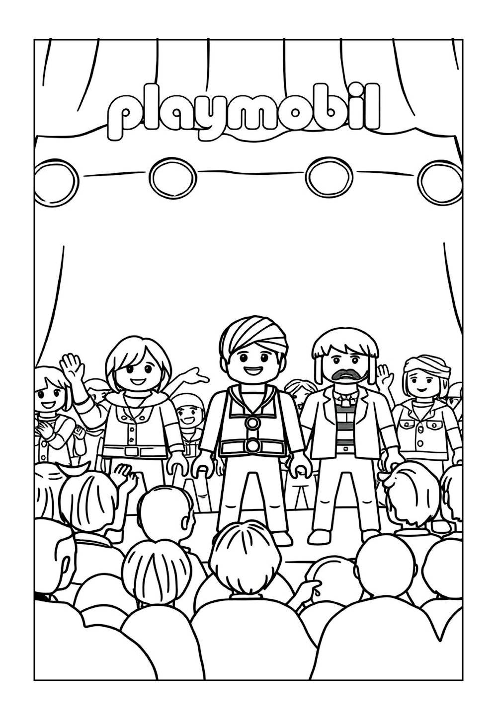 Desenho para Pintar de Playmobil
