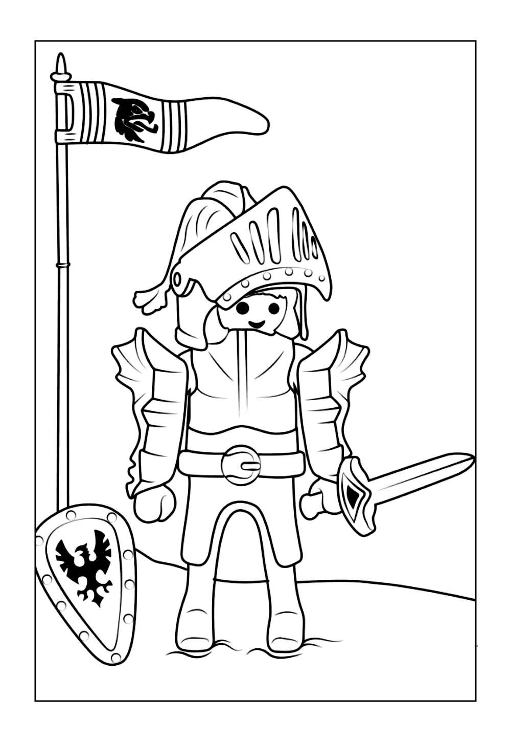 Desenho para Colorir de Playmobil