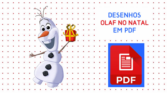 Desenhos de Olaf no Natal em PDF